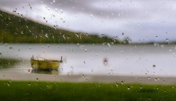 boot im regen